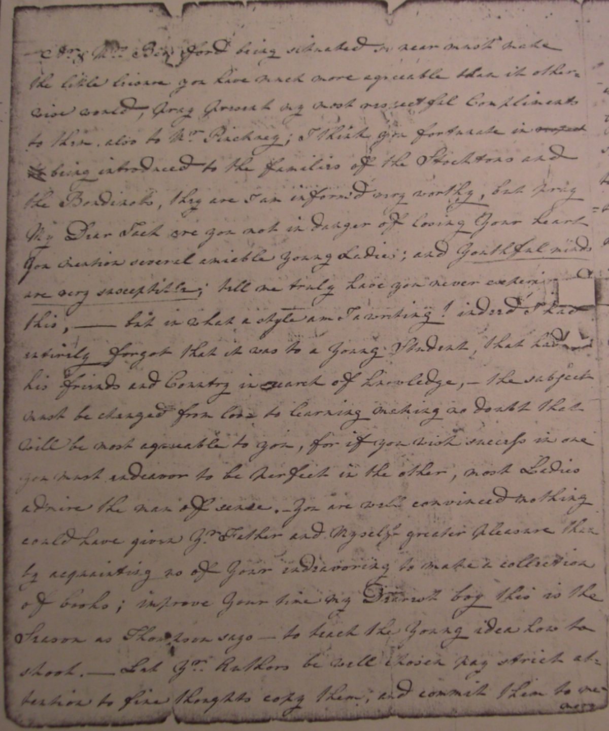 Letter From Sarah Gibbes To John Gibbes