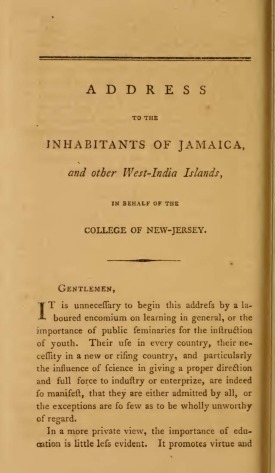 "Address to the Inhabitants of Jamaica, and Other West-India Islands"
