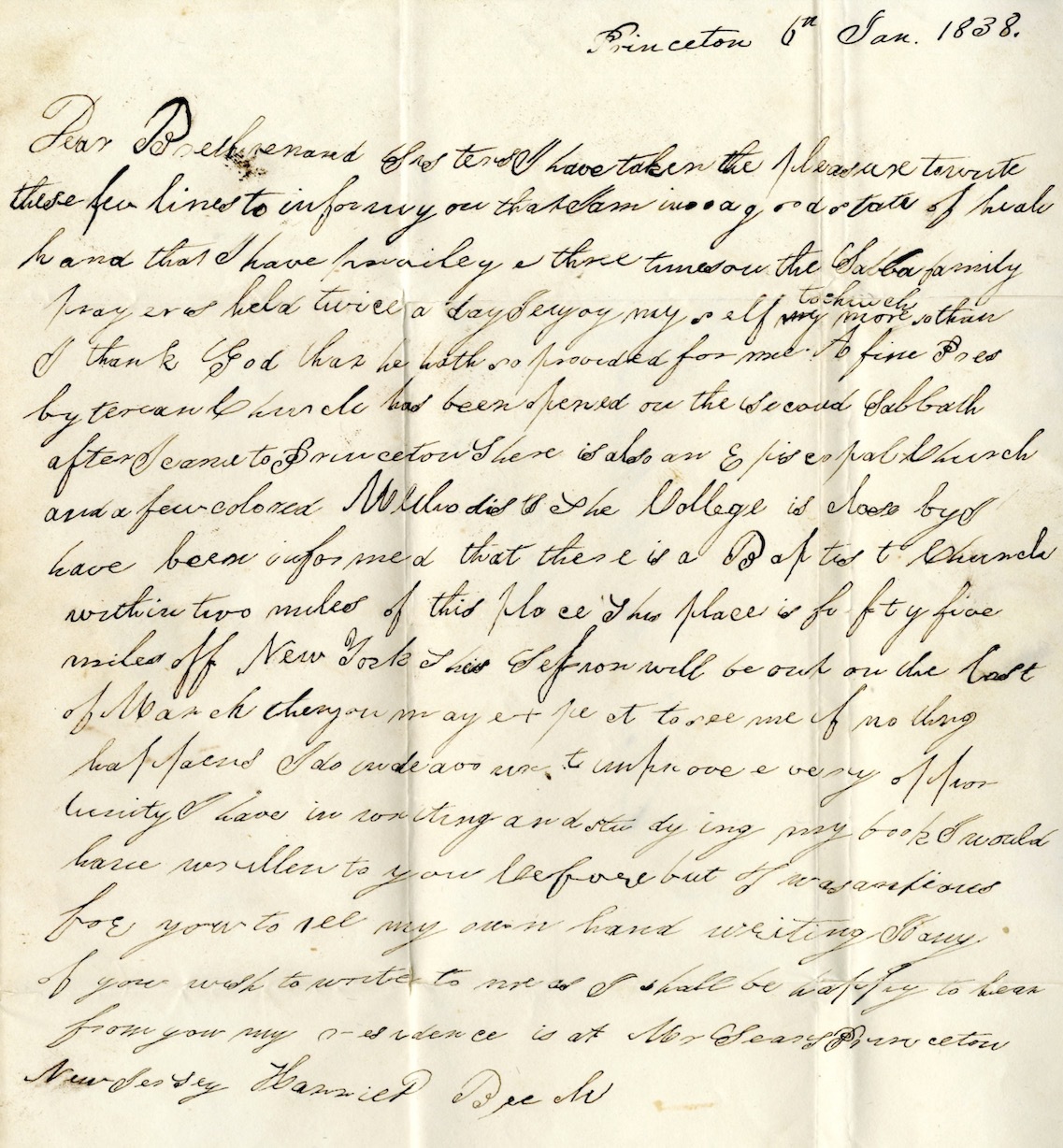 Letter from Harriet Beech