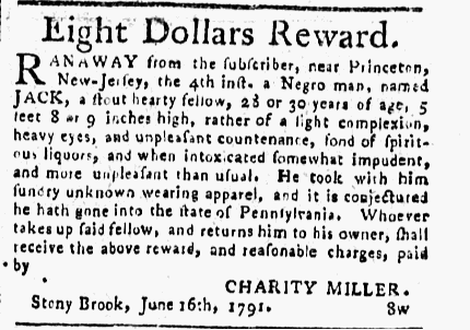 "Eight Dollars Reward" for Jack