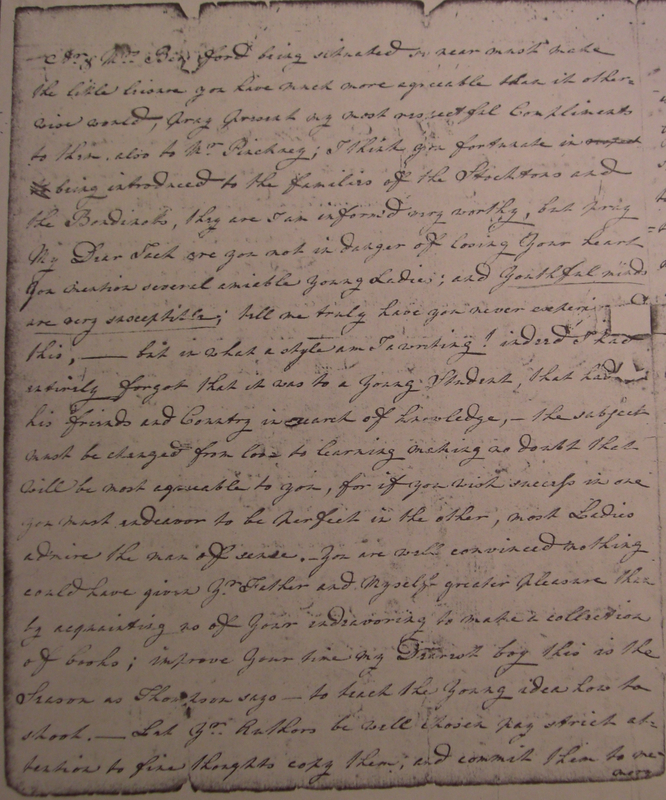 Letter from Sarah Gibbes to John Gibbes