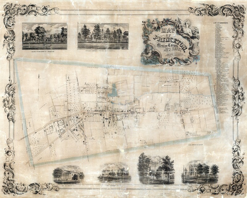 Map of Princeton, Mercer County, New Jersey