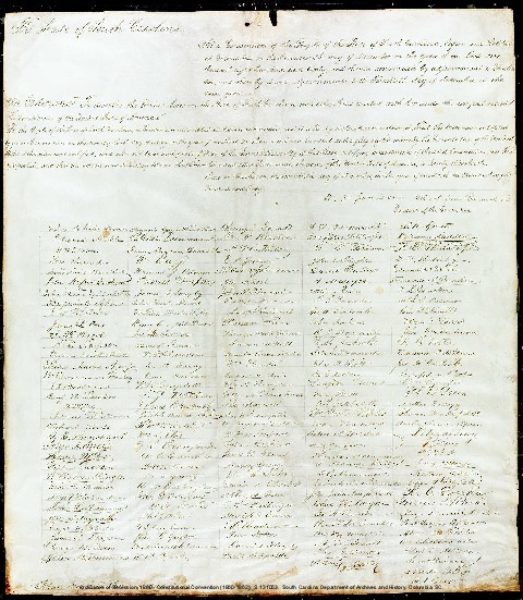 South Carolina Ordinance of Secession