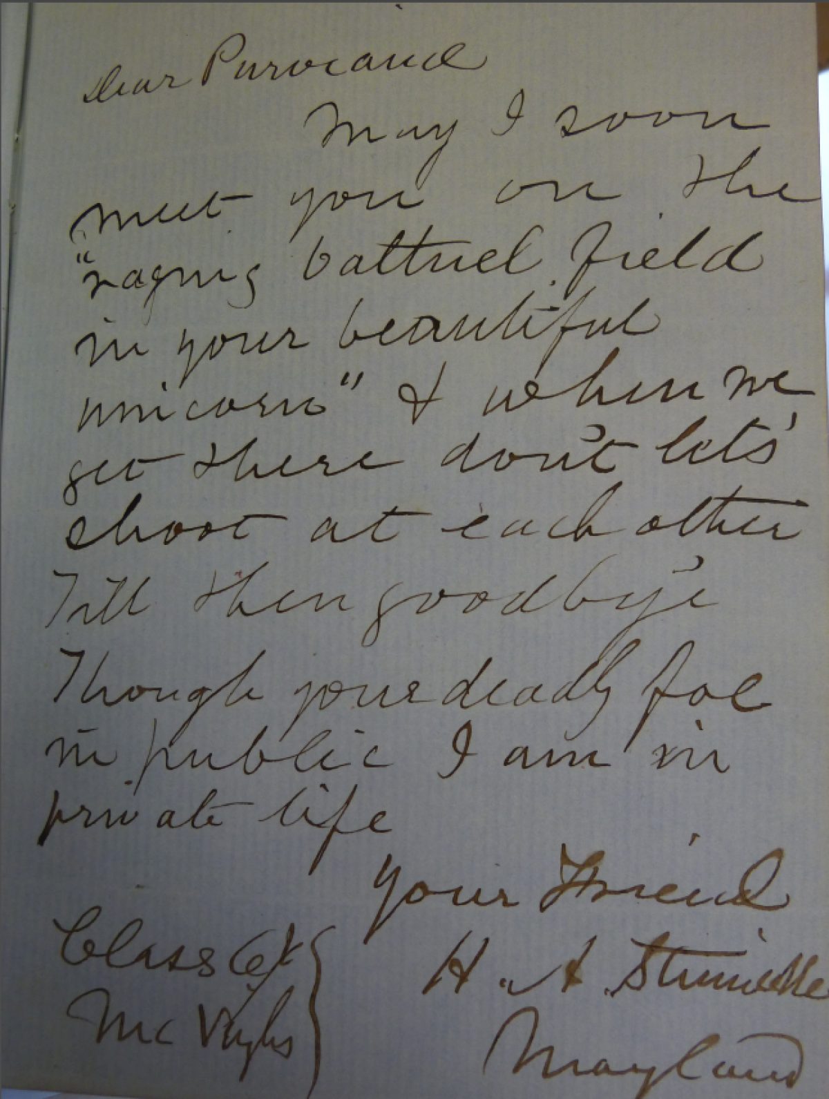 Autograph Book Entry by Henry Stinnecke