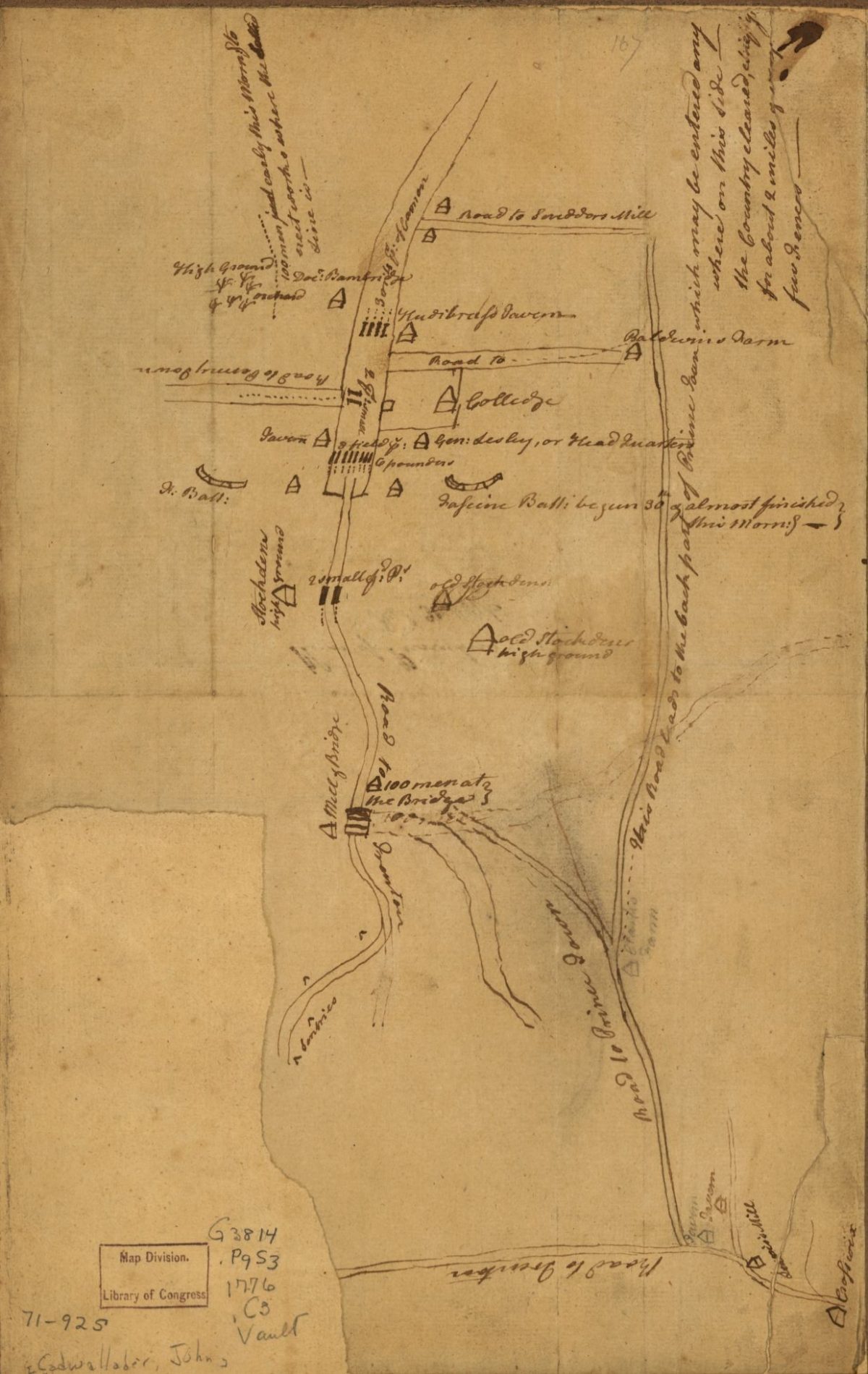 John Cadwalader's "Spy Map" of Princeton