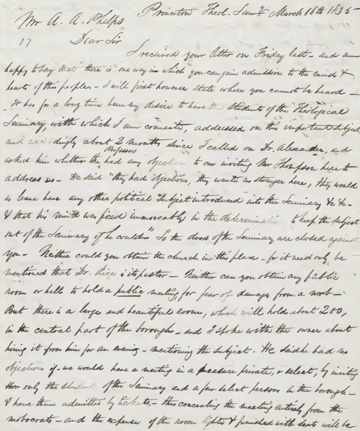 Letter from Lewis C. Gunn