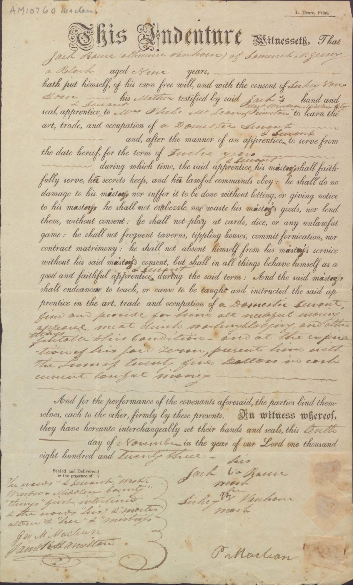 Indenture Contract Jack Rouse