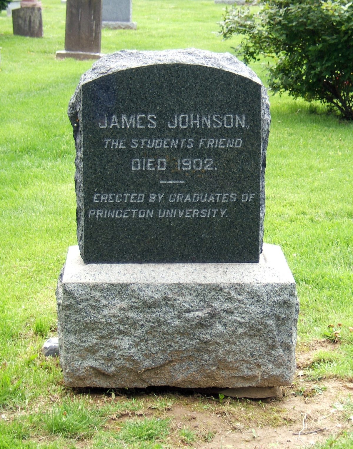 Gravestone of James C. Johnson